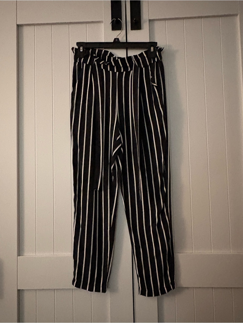 Black and White Vertical Stripe women’s Pants